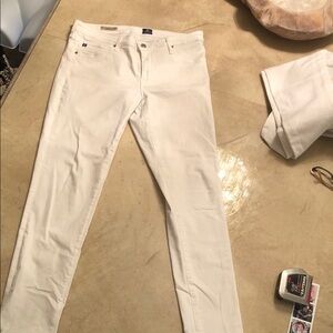 AG Adriano Goldschmied Women's Skinny Jeans in White sz 32R